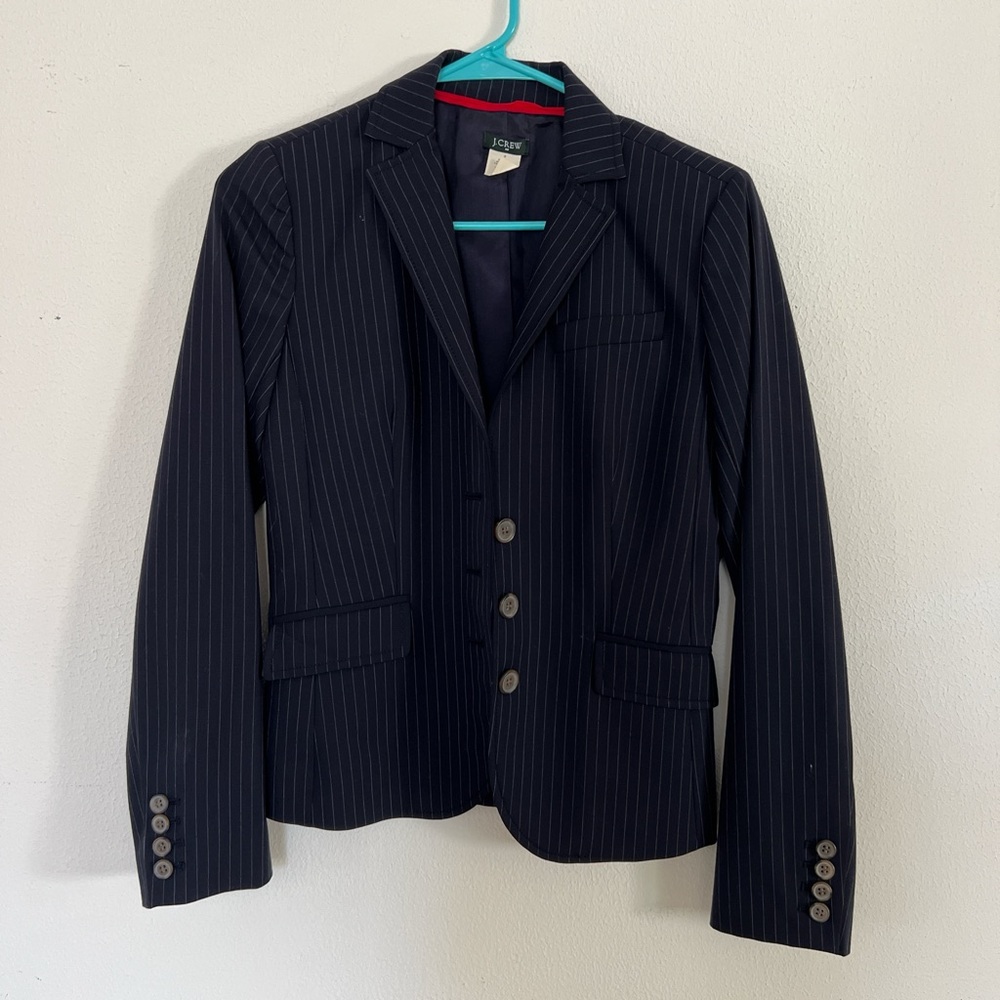 JCrew Navy Pinstripe Blazer